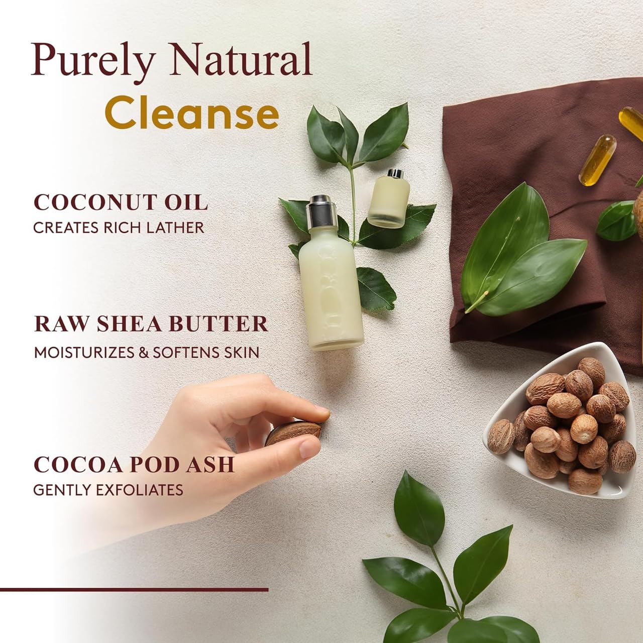 OKAY | African Black Soap with Coconut | For All Skin Types | Cleanses and Exfoliates | Nourishes and Heals | Free of Sulfate, Silicone & Paraben | 5.5 oz