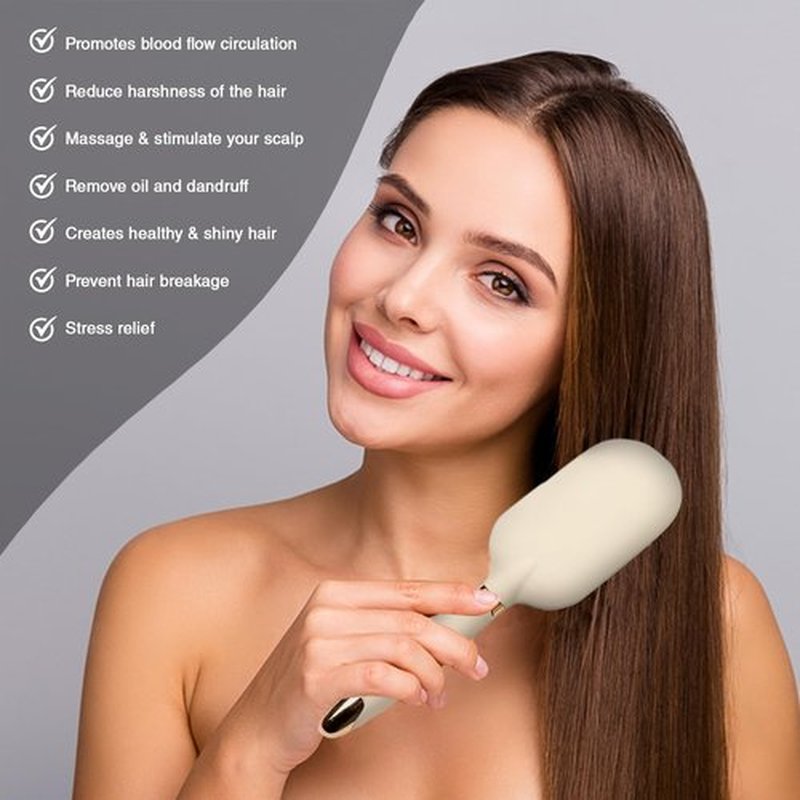 Vioris Aura Hair Care Detangling Brush & Roller Set- Perfect hair brushes for women with curly hair, Styling tools & appliances for tangle-free, Smooth Hair. (beige)