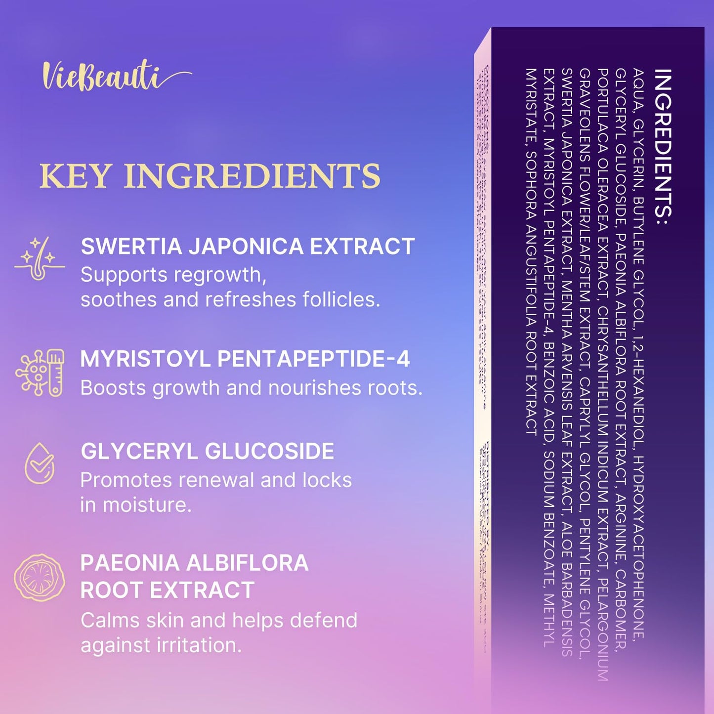 VieBeauti Eyebrow Growth Serum 3mL – Brow Serum for Fuller & Thicker Looking Brows, Advanced Nourishing Formula, Vegan & Cruelty-Free, Gentle for Sensitive Skin