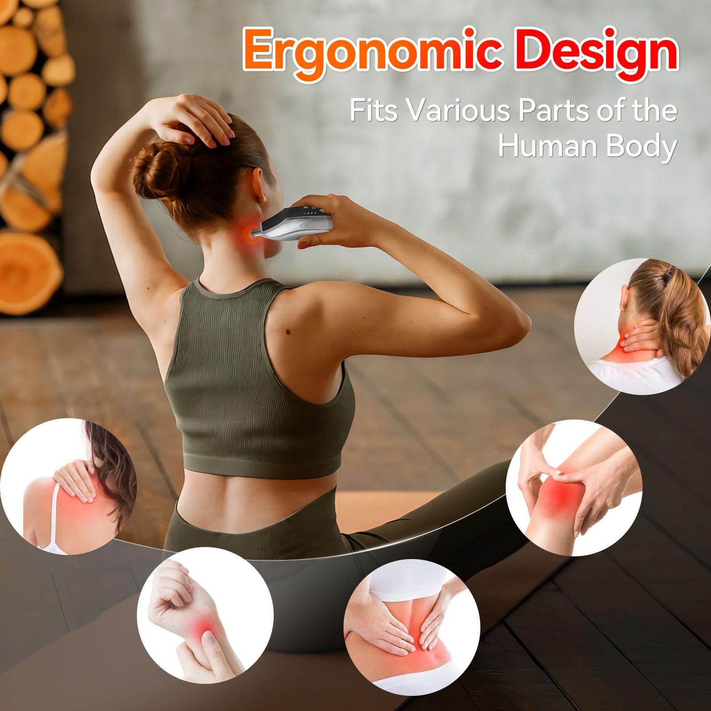 Muscle Scraper Tool,Electric Fascial Knife for Deep Tissue Massage - 4 Modes 3 Heating 3 Vibration,Electric Gua Sha,Myofascial Release Tool for Whole Body