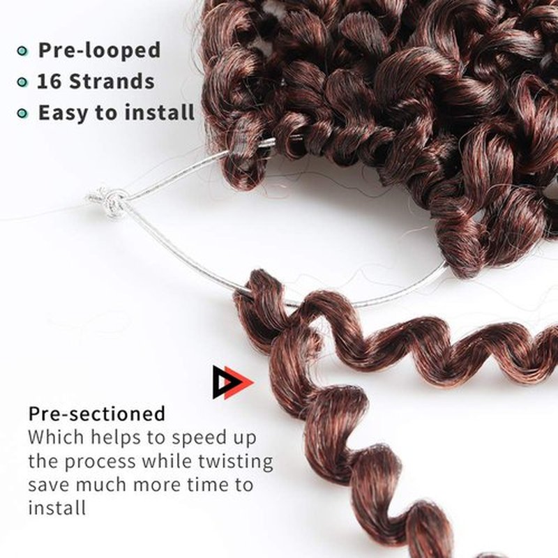 Pelokaa Passion Twist Hair - 18 Inch 6packs Ombre Orange Water Wave Crochet Braids Synthetic Braiding Hair Extensions (18 Inch 6Packs,T350)