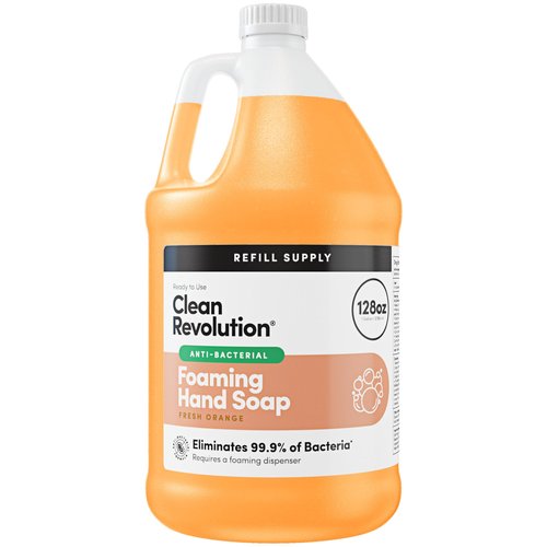 Clean Revolution Antibacterial Foaming Hand Soap Refill, 128 Fl Oz