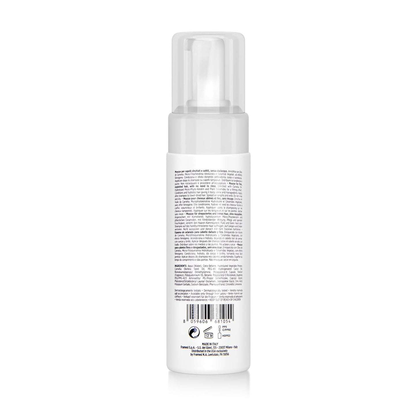 FRAMESI Morphosis Repair Mousse 5.1 fl oz - Weightless Leave-In Conditioner for Damaged Hair