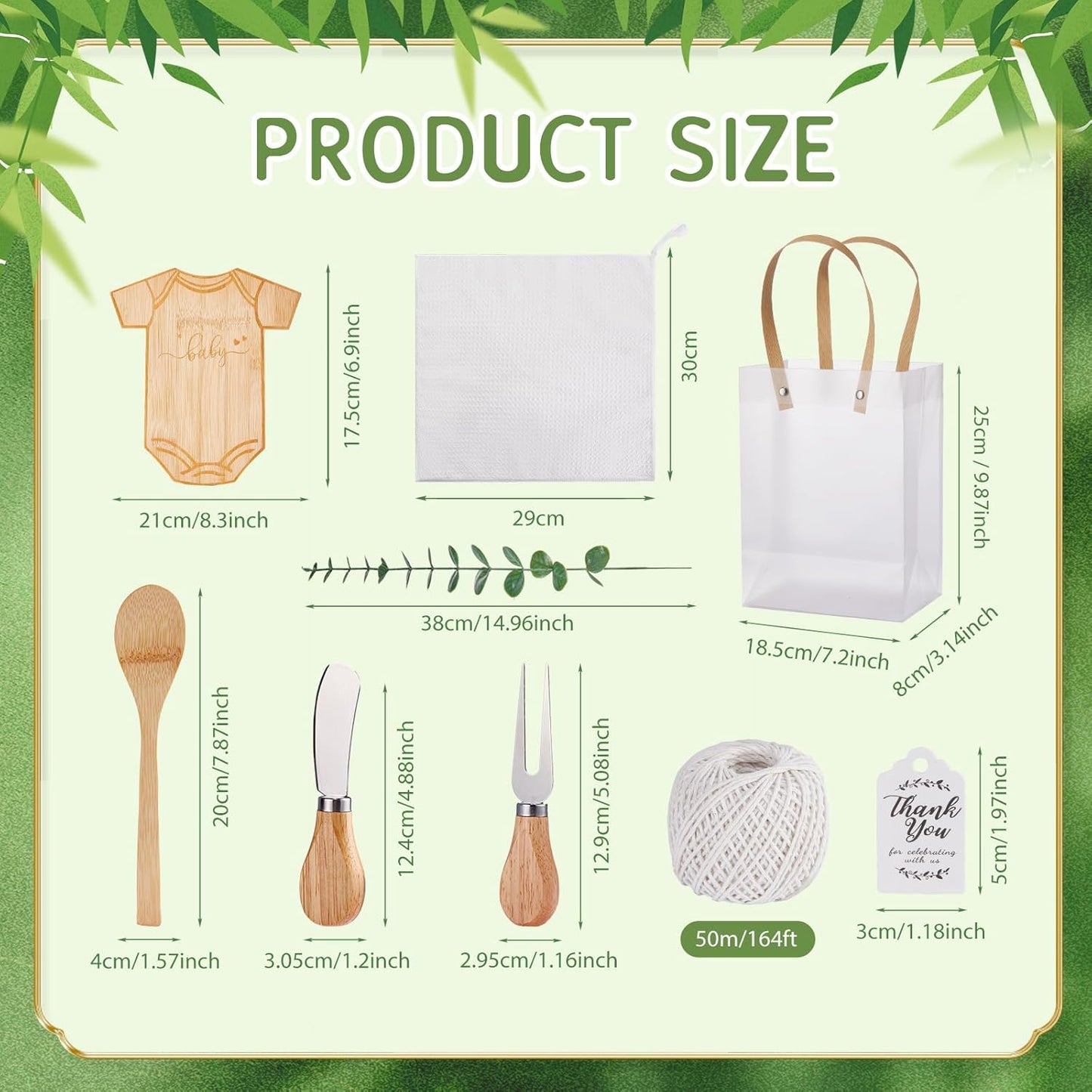 Bodysuit Shaped Cheese Board Set - Baby Shower Game Winner Prizes | Includes Spoons & Gift Bags (4 Sets)