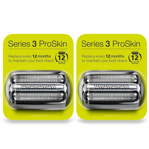 2Pack 32S Series 3 Electric Shaver Replacement Head Accessories for Braun S3 Foil & Cutter Razor Heads, Applicable for Braun S3 3040s 3010s 310s 3000s 3050cc 3080s 390cc Etc