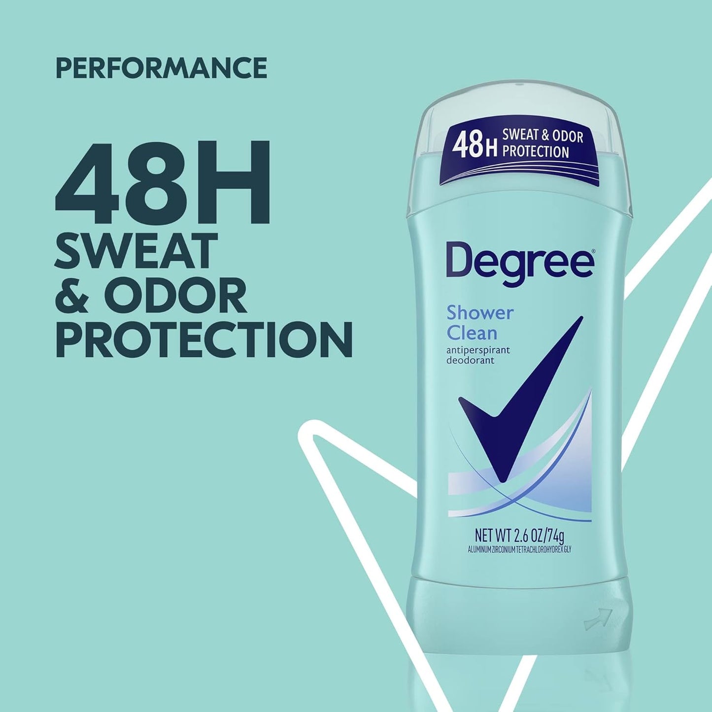 Degree Women's MotionSense Deodorant - Shower Clean, 2.6 oz (Pack of 6)