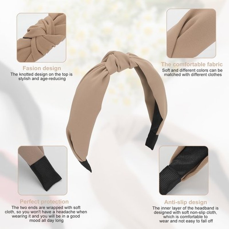 HMGDZ Headbands,Stylish Top Knotted Headbands - Knotted Headband For Women,Fashion No Slip Headband for Women Hairbands,Suitable for Washing Face, Beauty, Study, Work and Daily Life.