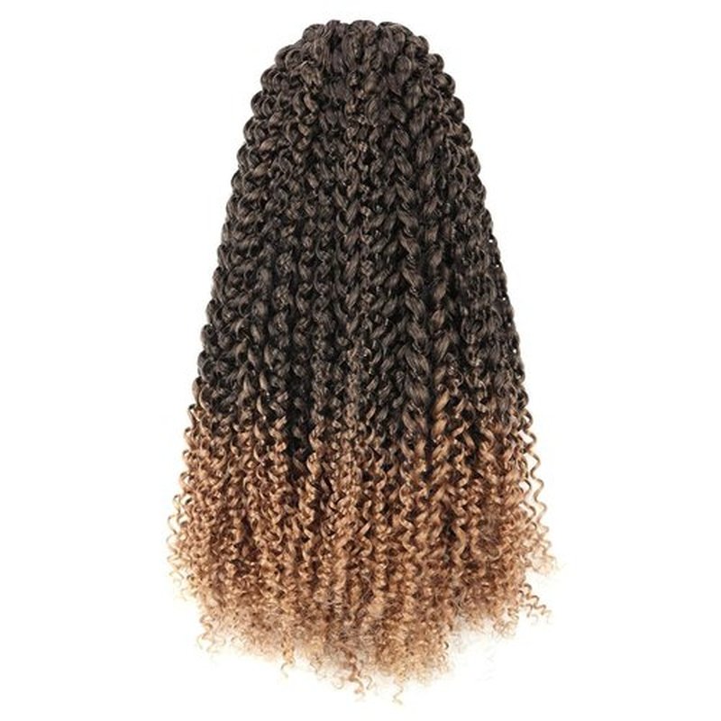 Pelokaa Passion Twist Hair - 16 Inch 6packs Ombre Blonde Water Wave Crochet Braids Synthetic Braiding Hair Extensions (16 Inch, T1B/27-6P)