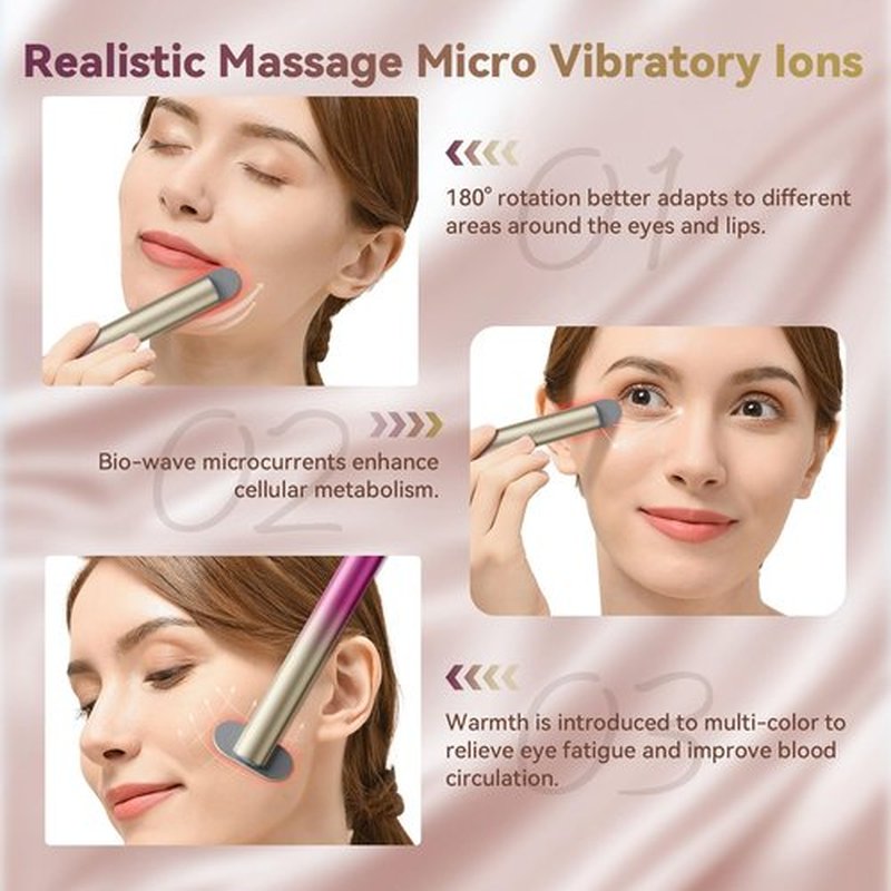 7 in 1 Red-Light-Therapy，Red Light Therapy for Face Eye Skincare Equipment at Home，Red for Skincare & Blue Rejuvenation Tool (Pink Gradient)