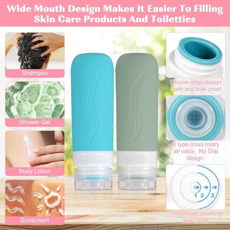 IMPORX 26 Pack Travel Size Toiletries Travel Bottles Tsa Approved Travel Essentials for Women Travel Size Containers Silicone Leak Proof Toiletry Bottle Travel Accessories
