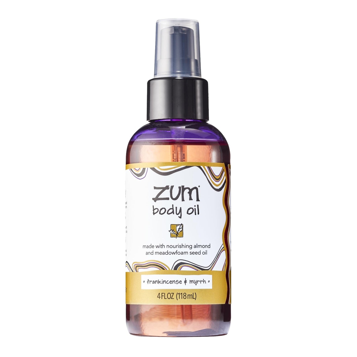 Indigo Wild Zum Frankincense & Myrrh Body Oil - Nourishing Body Massage Oil for Massage Therapy & Hydration - Nourishing, Vegetarian Massaging Oil with Sweet Almond Oil - 4 fl oz