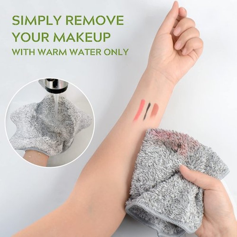 SINLAND Microfiber Face Towels Ultra Soft Facial Washcloths Face Cloth 12Inch x 12Inch 12 Pack Grey