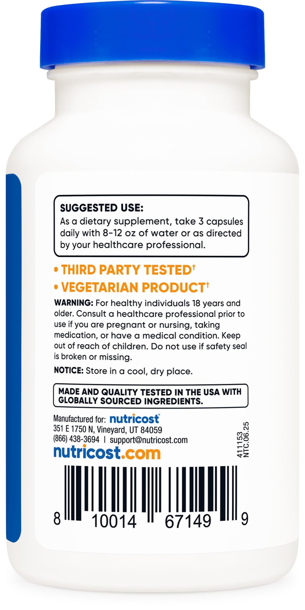 Nutricost Spermidine Wheat Germ Extract 120 Capsules for 40 Servings