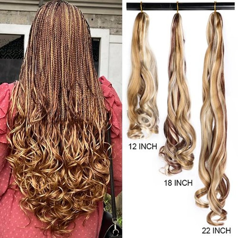 French Curly Braiding Hair 6 Pack 12 Inch Spanish Curly Braiding Hair for Box Braids Loose Wave Braiding Hair Pre Stretched Crochet Braids Synthetic Micro Spiral Curl Braiding (12Inch Pack of 6, T33)