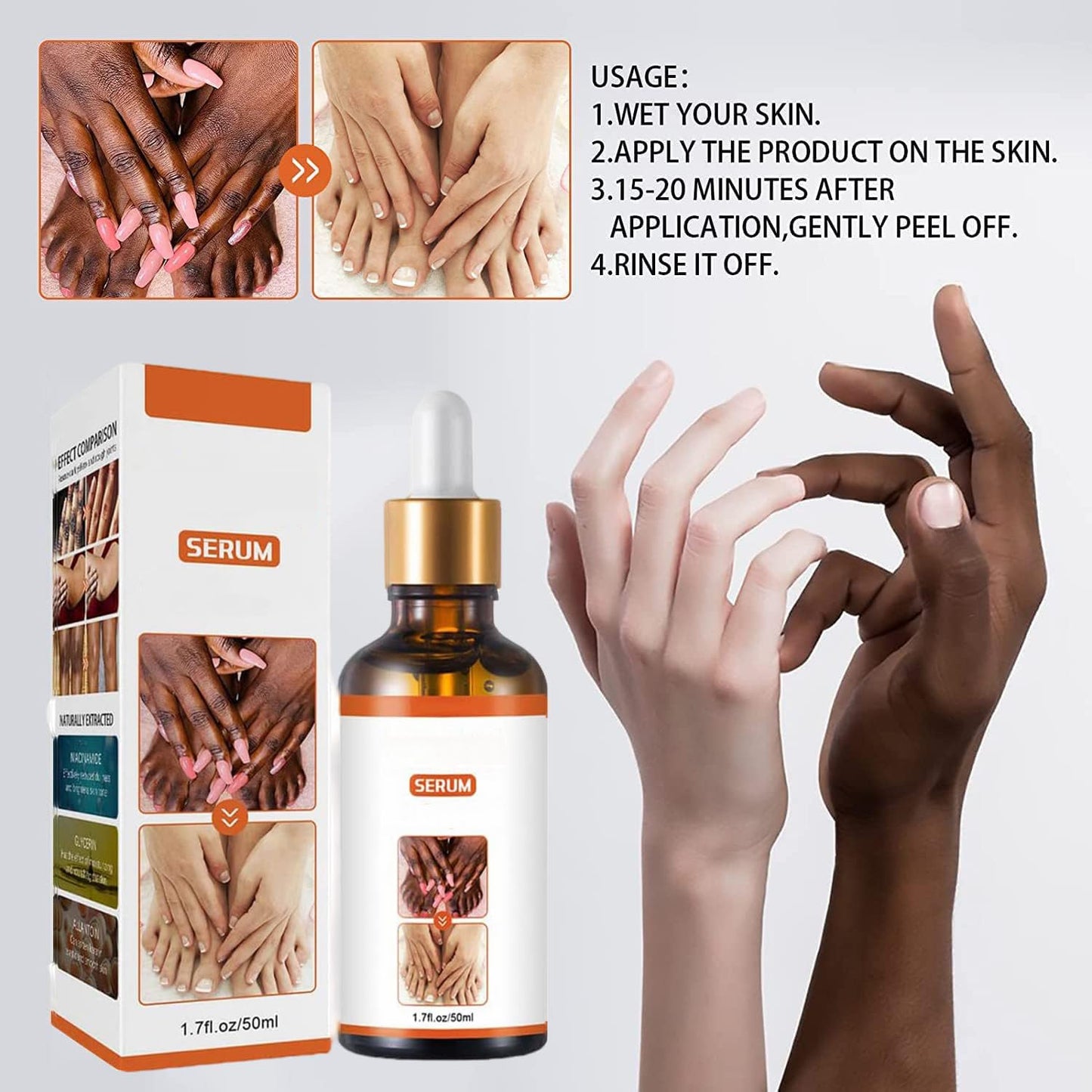 JASUBAI Body Moisturizing Serum for Dry Skin, Nourishing for Elbows, Knees and Fingers