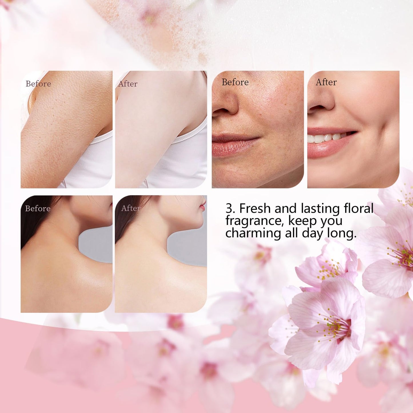Vawolecy Sakura Soap for Face and Body, Cherry Blossom Soap Bar, Cleaing, Softening, Evening Skin Tone