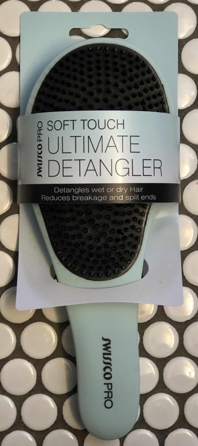 Swissco Pro Soft Touch Ultimate Detangler Hair Brush (Light Seafoam Blue)