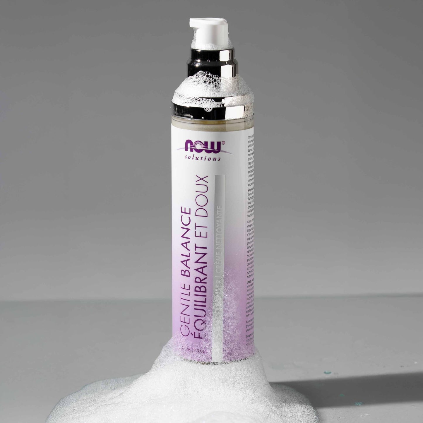 NOW Solutions Gentle Balance Cream Cleanser, 4 oz - Fragrance-Free, Non-Foaming Formula with Bakuchiol and Ceramosides