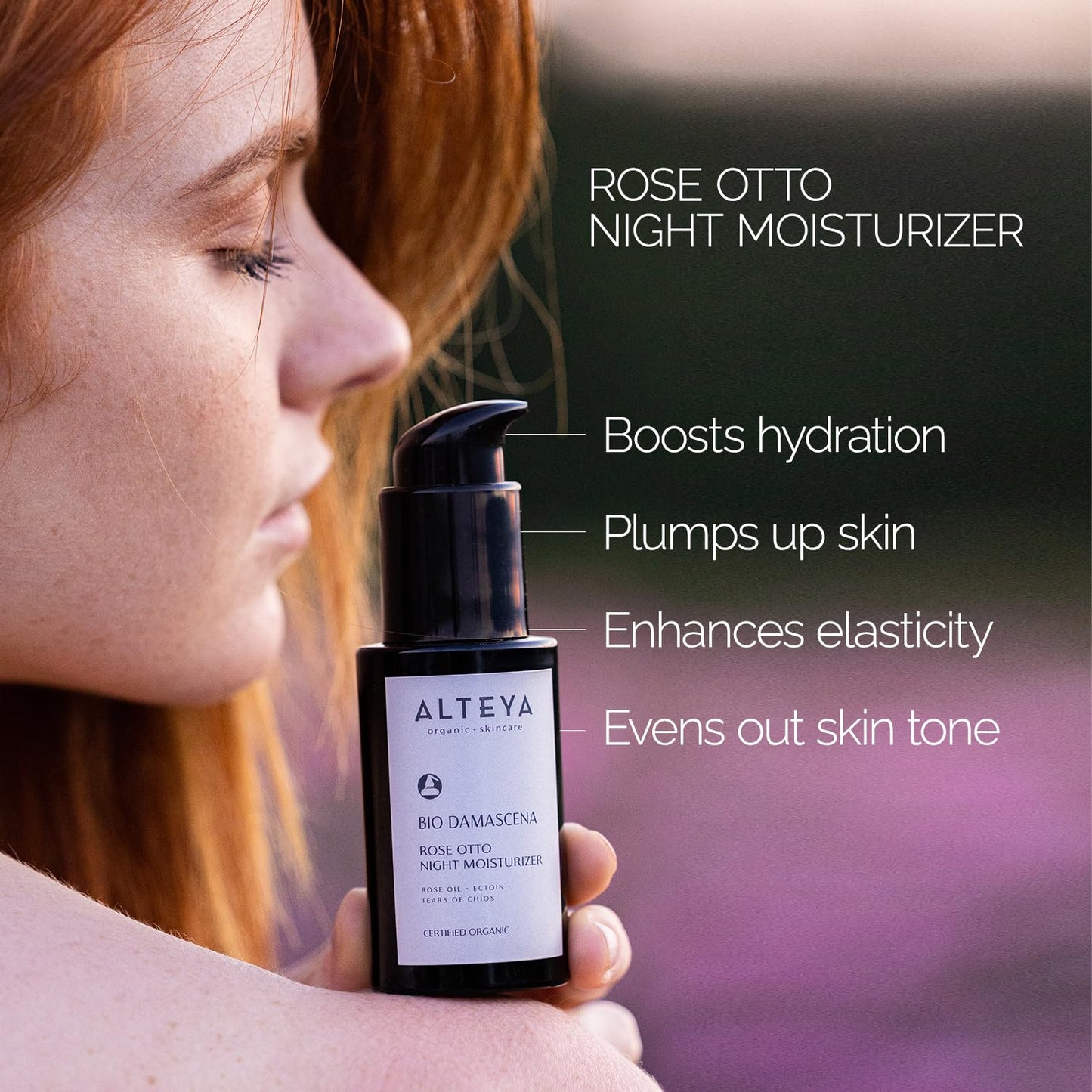 Alteya Organics Night Moisturizer Certified Organic Skin Care 1.7 Fl Oz