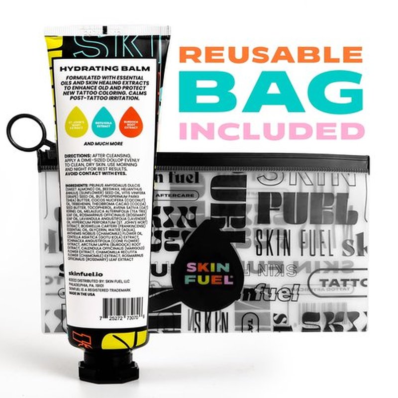 SKIN FUEL Tattoo Aftercare Cream – Tattoo Balm for New & Old Tattoos – Effective for Tattoo Healing, Brightening and Moisturizing