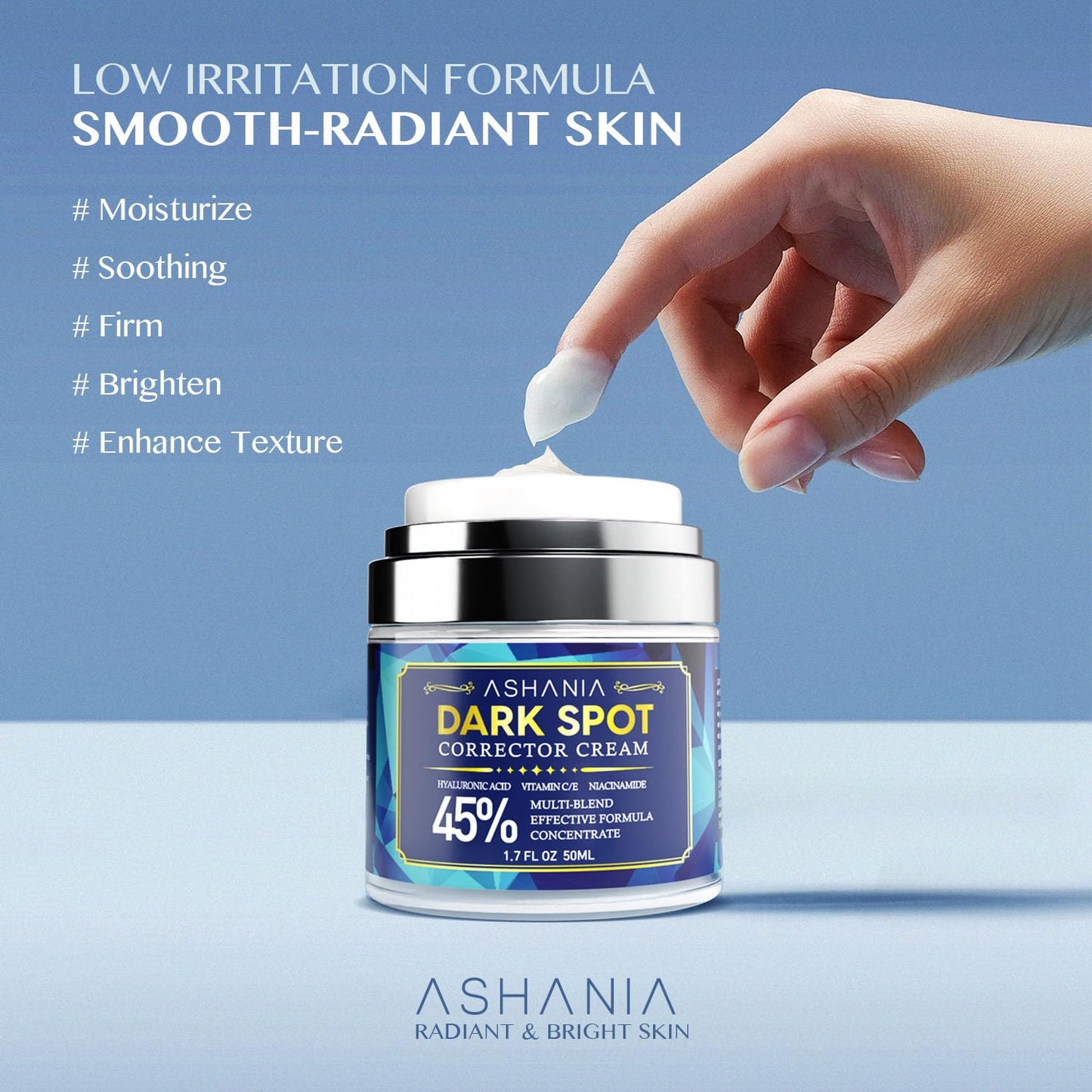 Dark Spot Corrector Cream for Face & Body – Niacinamide & Vitamin C Brightening for Hyperpigmentation, Melasma, Sun Spots, Age Spots & Uneven Skin Tone, Lightweight & Fast-Absorbing (1.7 Fl Oz)