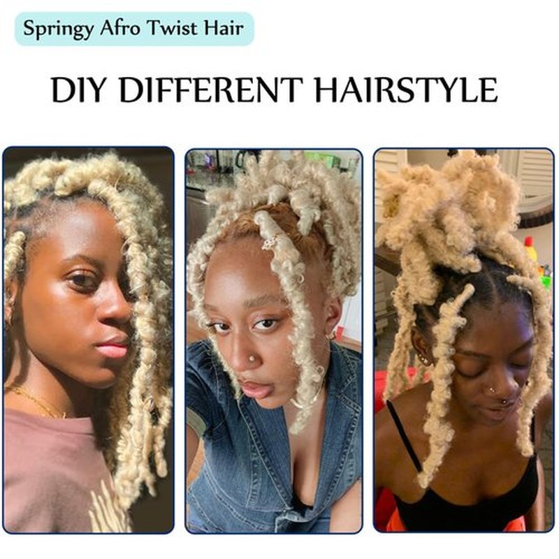 8 Inch Springy Afro Twist Hair Marley Twist Braiding Hair 8 Packs Kinky Twist Hair Short Marley Hair Wrapping Hair for Soft Locs Passion Hair Extensions
