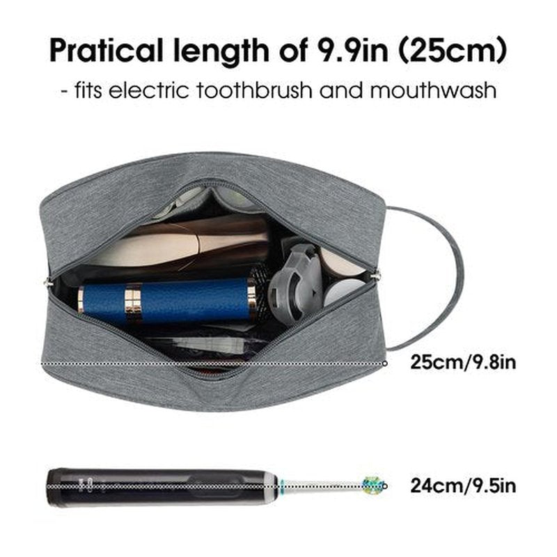Narwey Travel Toiletry Bag for Men and Women Traveling Dopp Kit Shaving Bag for Toiletries Accessories (Grey)