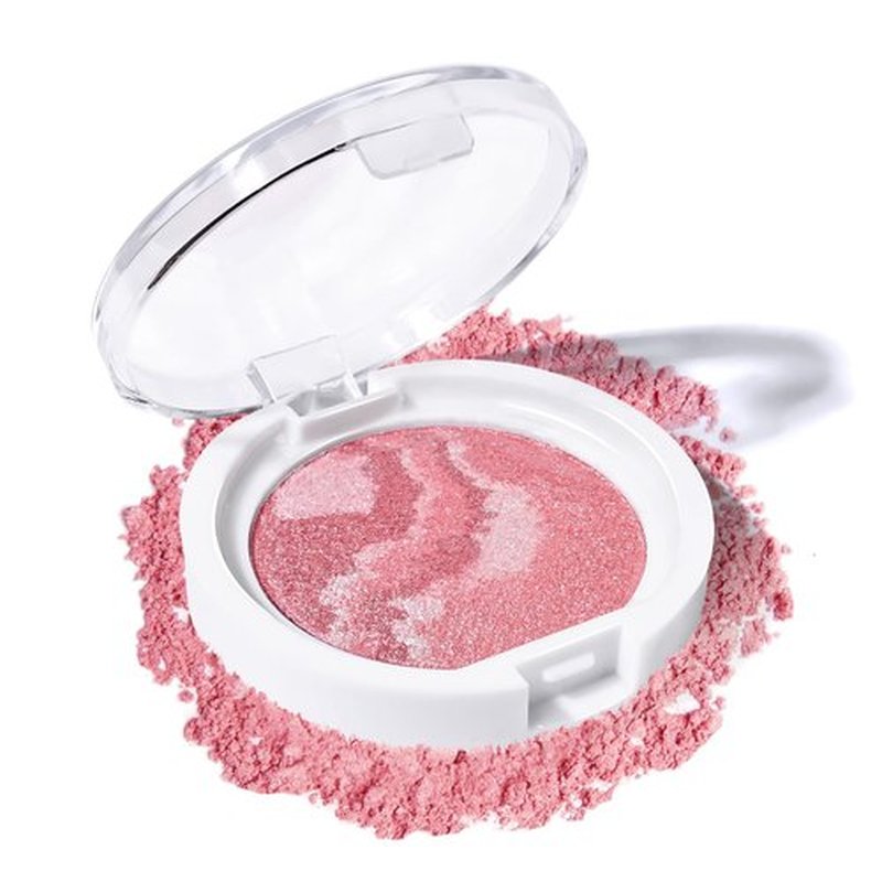 KYDA Baked Blush, High Glossy Face Blusher, Shimmer Pressed Powder Blush, Buildable Lightweight Formula, Radiance Pink Glow Blush Makeup, Multiuse Baked Powder for Face Eye Cheeks, #03