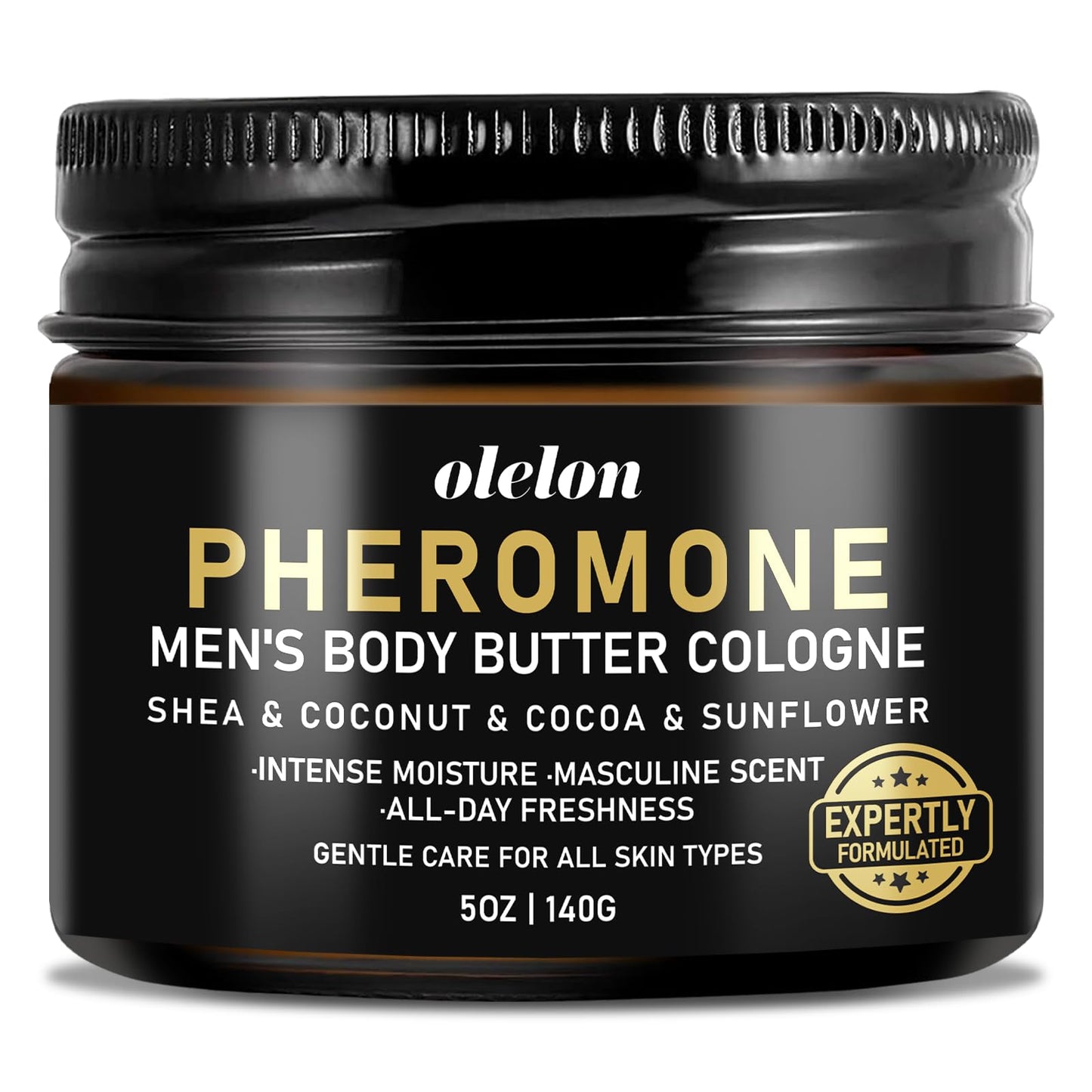 OLELON Pheromone Body Butter for Men, Cologned Body Skin Cream with Shea & Cocoa & Coconut & Sunflower, Long-Lasting Refresh, Deep Hydration, Non-Greasy, Alcohol-Free, All-Day Fragrance