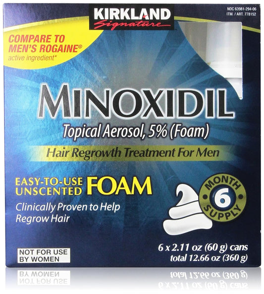 KIRKLAND Signature Extra Strength for Men Minoxidil Topical Solution, 12 Fluid Ounce