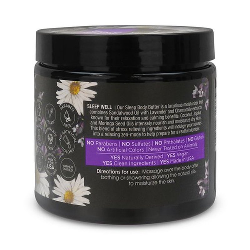 Nature's Beauty Lavender Chamomile Sleep Body Butter Multi-Pack - Sleep Well Luxury Rich Moisturizer, Relax + Calm Your Skin, Made w/Shea Butter, Jojoba + Moringa Seed Oils, 12 oz (2 Pack)