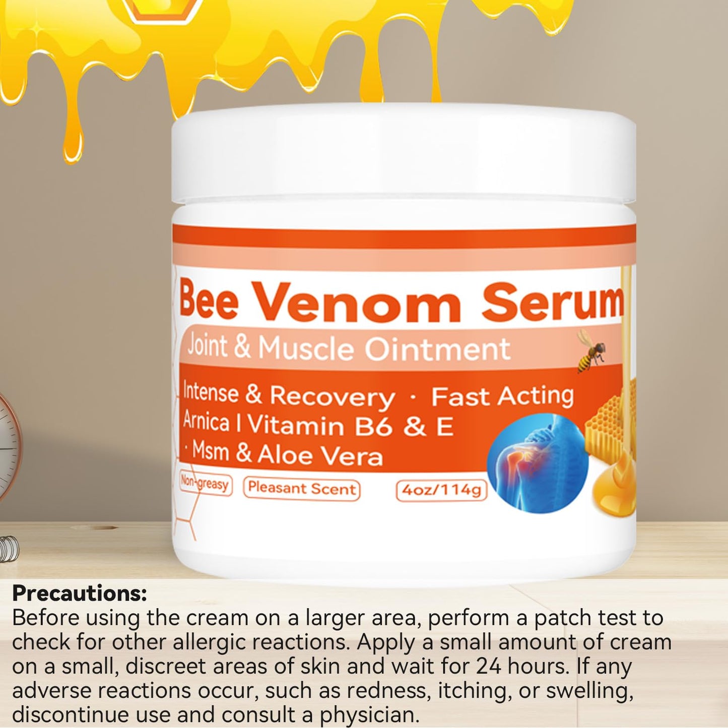 Cedonivor Bee Venom Joint and Bone Cream, Bee Venom Joint Relief Cream Joint Care for Knee, Neck, Back, Hands, Feet Moisturizer