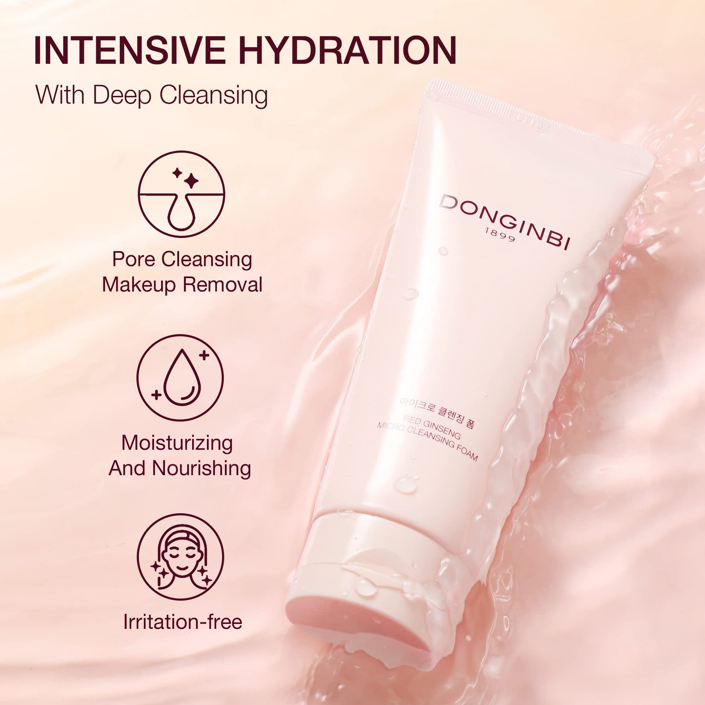 Donginbi Red Ginseng 1899 Single Essence - Firming & Hydrating Serum with Hyaluronic Acid, Korean Red Ginseng Essence, Korean Skin Care Gifts for Women, 4.06 floz / 120ml