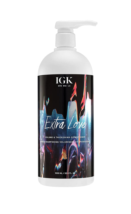 IGK EXTRA LOVE Volume & Thickening Conditioner | Lightweight + Supports Scalp + Balance Oil | Vegan + Cruelty Free |