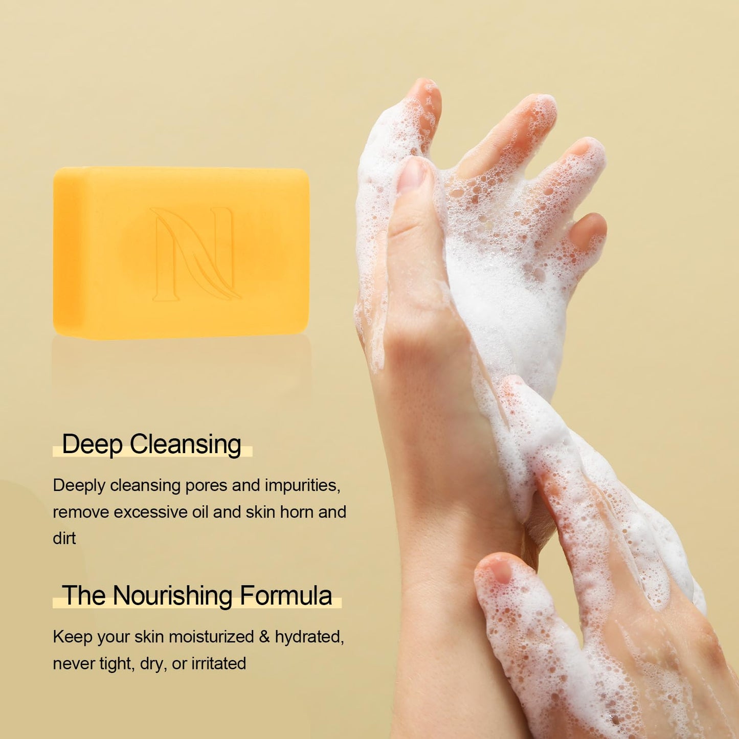 Neutriherbs Turmeric Soap for Face & Body(5.29 oz / 1 Bar),Brightening Vitamin C Soap Bar for Acne, Uneven Skin Tone, Cleansing Natural Soap
