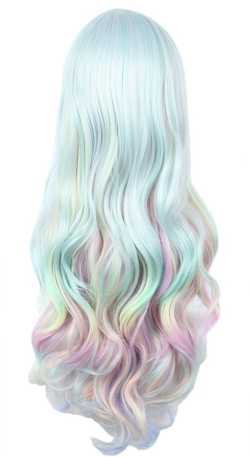 Linfairy Long Wave Ombre Cosplay Wig Halloween Costume Diamond Wig for Women