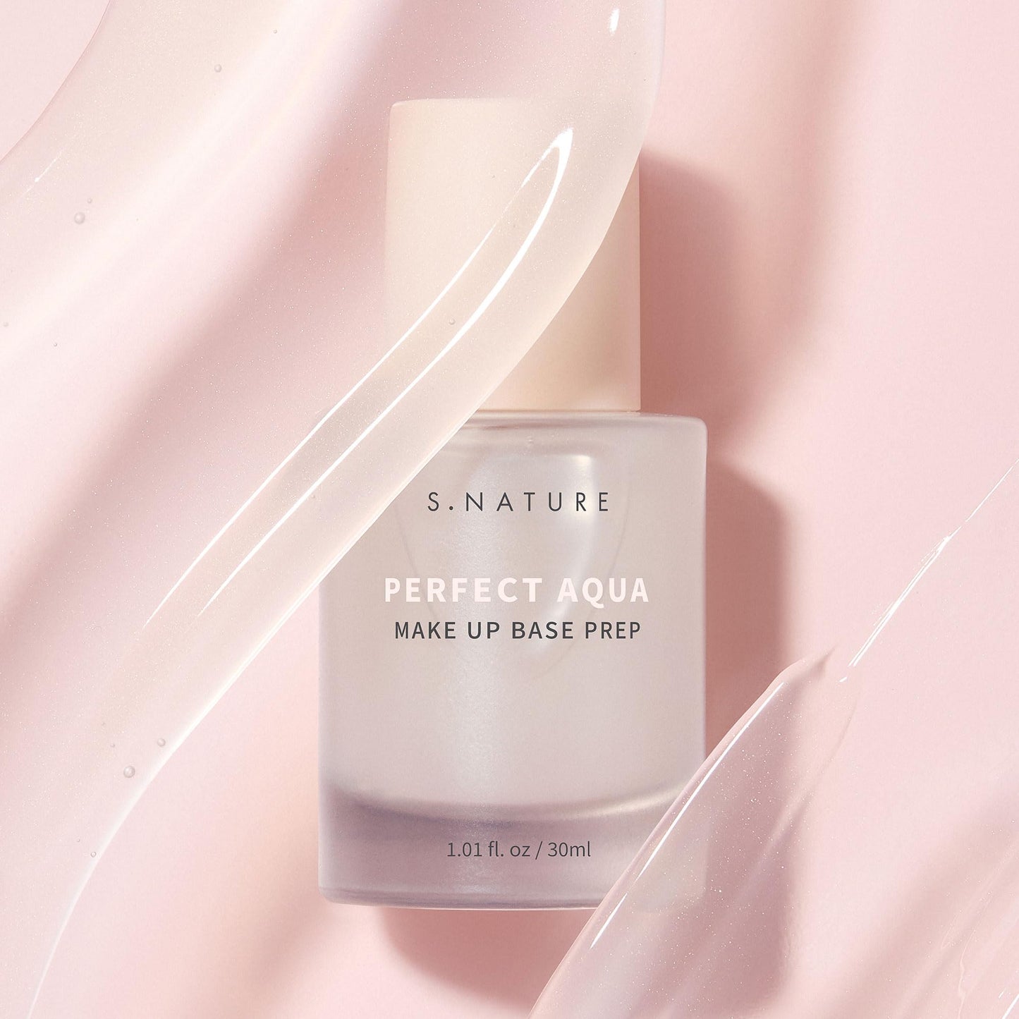 S.NATURE PERFECT AQUA MAKE UP BASE PREP 30MLㅣSerum Texture & Hydrating Face Primer, Korean Primer, Vegan, Skin Flawless and Glowing without Clogging Pores, 24 hours Long Lasting ㅣ1.01 Fl Oz