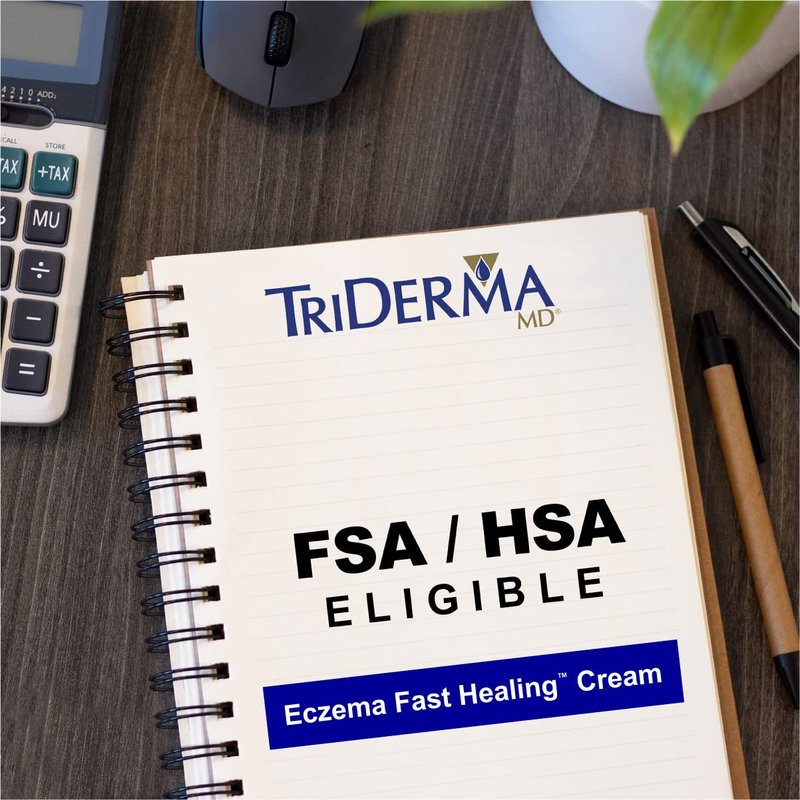 TriDerma Fast Healing Eczema Cream for Adults, FSA Eligible, Colloidal Oats, AP4 Aloe Vera Gel, Vitamins, Eczema Relief Cream for Face & Body Itchy Skin & Rashes, No Cortisone or Fragrance - 4.2oz