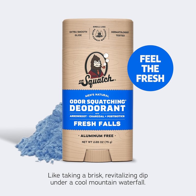 Dr. Squatch Manly Soap & Deodorant Variety Pack - Handmade Organic Oils | Birchwood Breeze & Fresh Falls