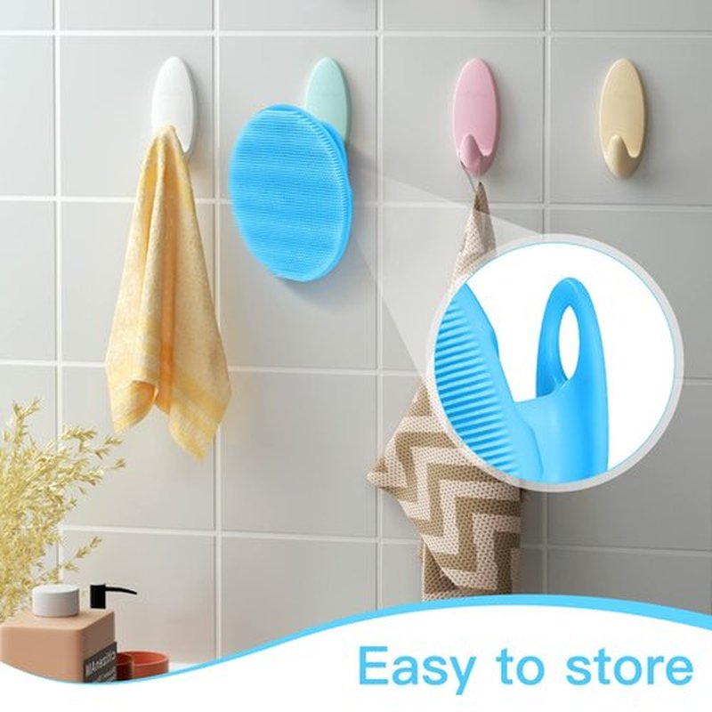INNERNEED Food-Grade Soft Body Scrubber Gentle Exfoliating Scrub Cleansing Loofah Shower Brush, More Hygienic, Family Pack (Pack of 4)