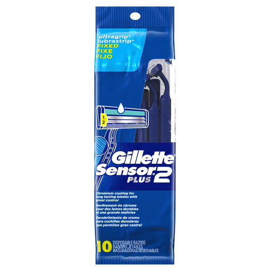 Gillette Sensor2 Pivoting Head + Lubrastrip Men's Disposable Razors, 12 Count (Pack of 3, Total 36 Razors)
