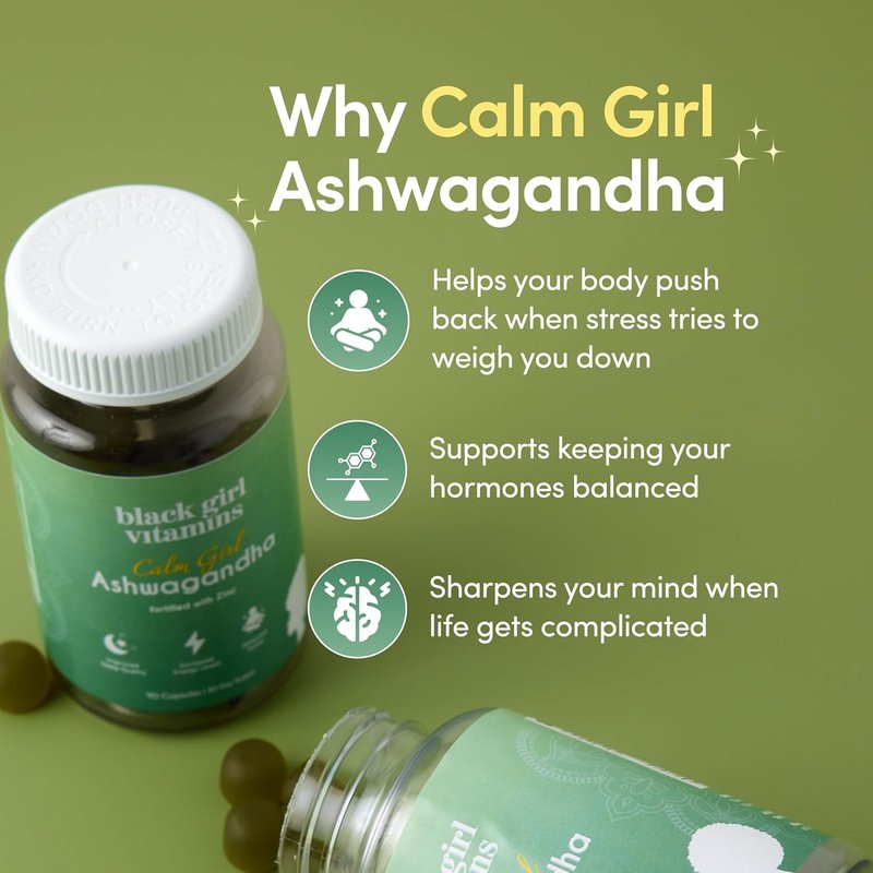 Calm Girl Ashwagandha + Zinc Gummies | Stress Support & Relaxation, Vegan Daily Supplement