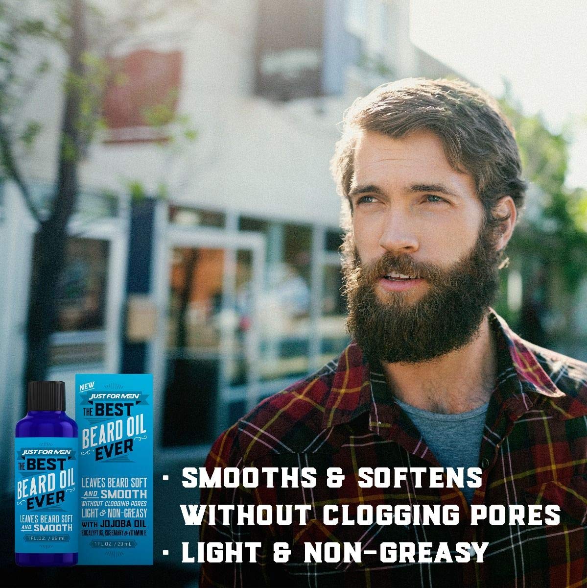 Just For Men The Best Face & Beard Wash Ever, Mosturizes to help prevent beard itching, Acts like Shampoo for the beard, Made with Oatmeal, Aloe, Chamomile, and Jojoba Oil, 3 Fluid Ounce