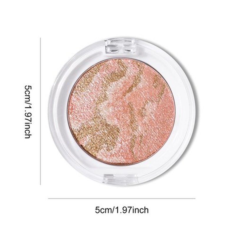 KYDA Baked Blush, High Glossy Face Blusher, Shimmer Pressed Powder Blush, Buildable Lightweight Formula, Radiance Pink Glow Blush Makeup, Multiuse Baked Powder for Face Eye Cheeks, #02