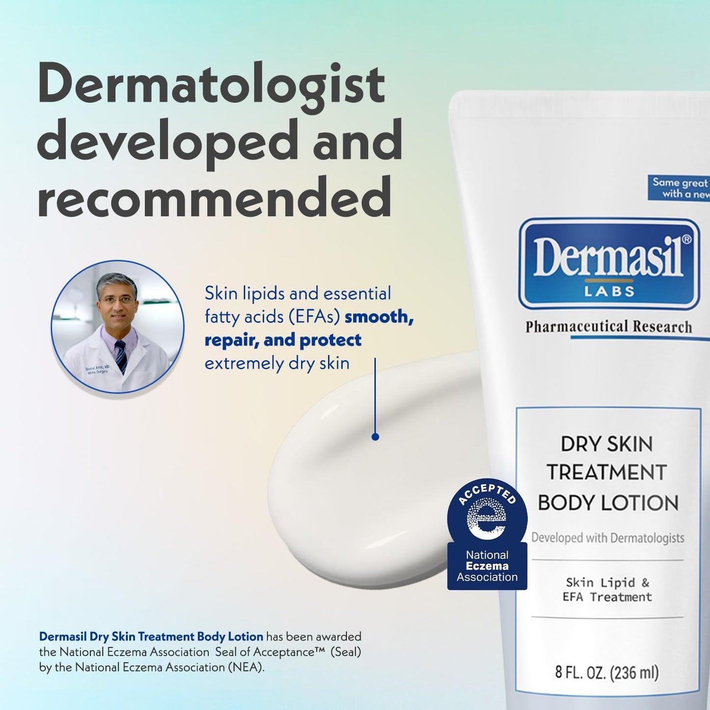 Dermasil Body Lotion, Dry Skin Treatment, 6-Pack – Non-Greasy, Fast-Absorbing, Fragrance-Free Lotion, Cruelty-Free, 8 Oz Ea