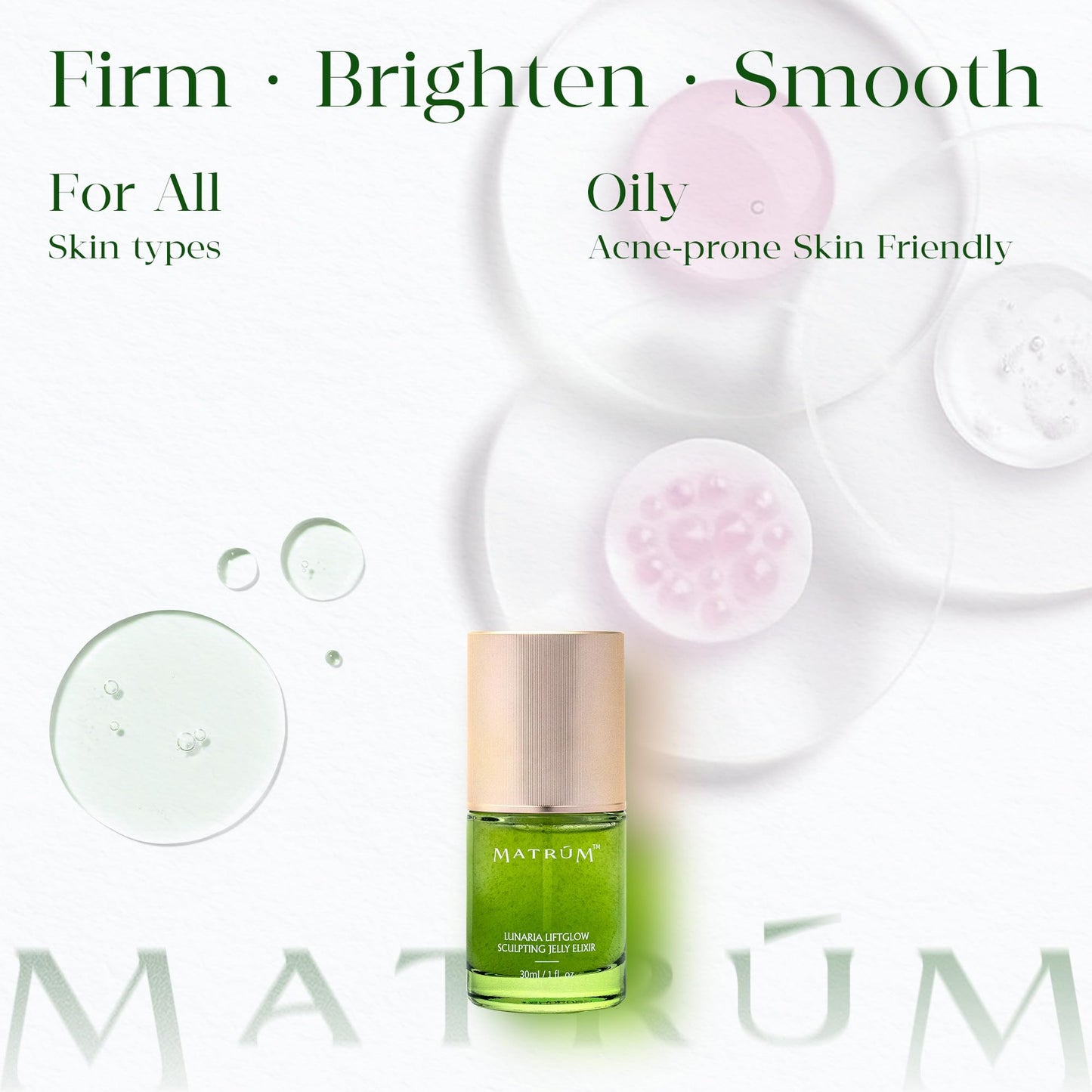 MATRÚM Organic Anti Aging Serum, 100% Nature Glow Serum for Face, Firming Antioxidant Facial Oil with Retinol, Camellia Seed + Sea Buckthorn Oil + Aloe, Safe for Sensitive Skin