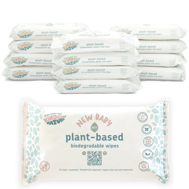 Plant-Based Baby Wipes - 100% Biodegradable & Compostable | 672 Count, 99% Plant-Based Ingredients