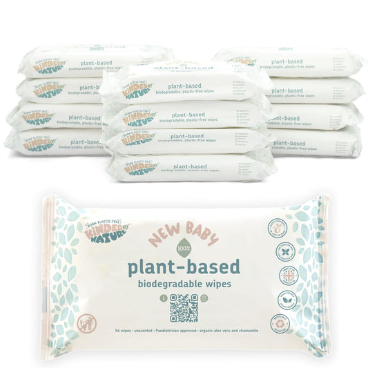 Plant-Based Baby Wipes - 100% Biodegradable & Compostable | 672 Count, 99% Plant-Based Ingredients