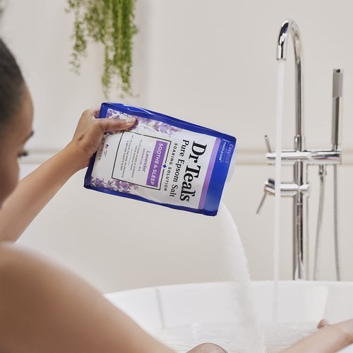Dr Teal's Epsom Salt Soaking Solution, Soothe & Sleep, Lavender, 3lbs (Packaging May Vary) (Pack of 2)
