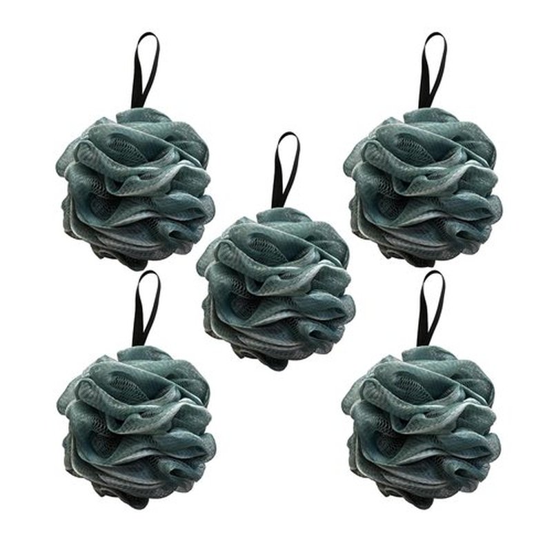 Bath Shower Loofah Sponge, Skin Care Men Women Bathing Accessories 50g (Darkblue 5 Pack)